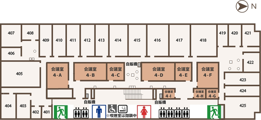 フロアマップ４階